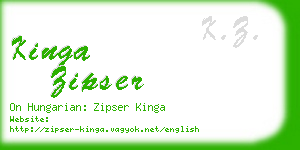 kinga zipser business card